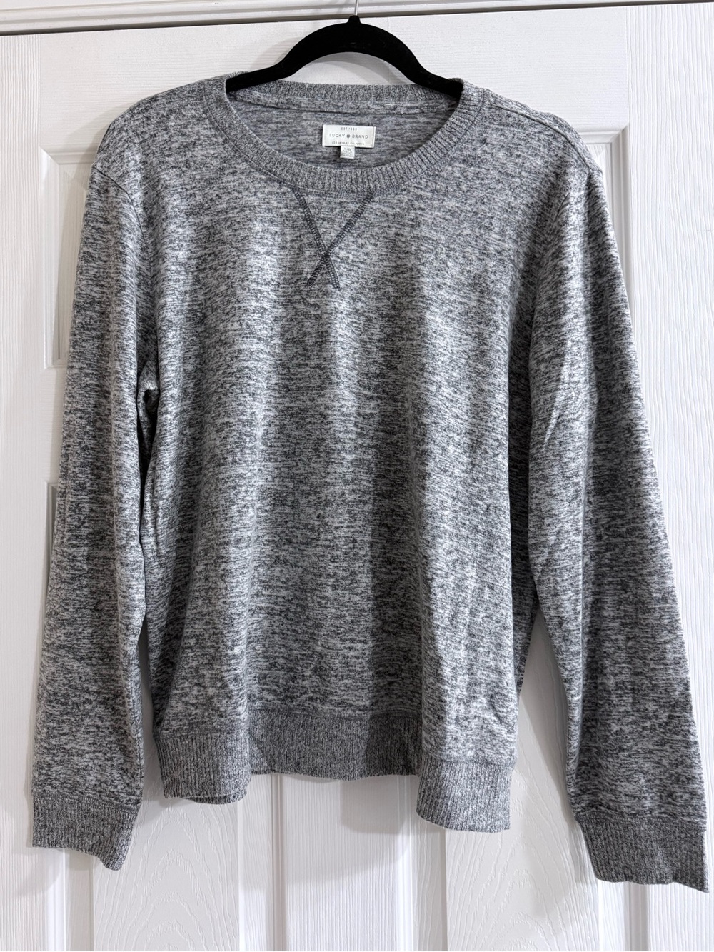 Lucky Brand Women's Gray Heather Crewneck Sweater